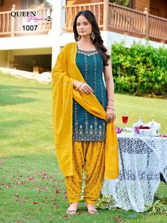 Mukesh queen patiyala 2 kurtis fabric wholesale